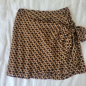 Black and Gold MINKPINK Women's Skirt With Wrap Tie